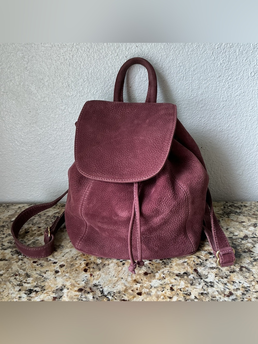 Coach Vintage Sonoma Nubuc Pebbled Leather Backpack Bag 4983
